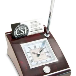 12H-S Desk Clock/Card Holder