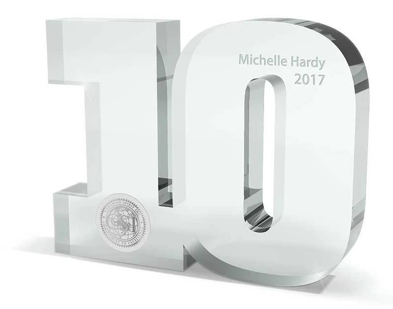 NUM-10 Acrylic Numeral 10