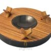 Brizard Zebrawood Round Ashtray - Made In USA