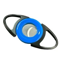 Visol Bullseye Blue Double Guillotine Cigar Cutter