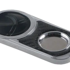 Visol Chrome With Carbon Fiber And Matte Black Handle Single Blade Cigar Cutter