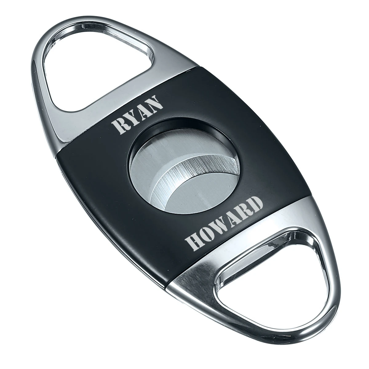 Visol Cornwall Matte Black And Silver Cigar Cutter - Image 3