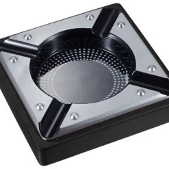Visol Iris Metal And Black Matte Wood Cigar Ashtray