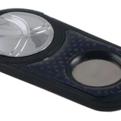 Visol Matte Black With Carbon Fiber And Chrome Handle Single Blade Cigar Cutter