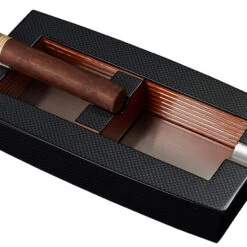 Visol Normandy Carbon Fiber Elongated Ashtray With Adjustable Cigar Rest