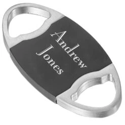 Visol Perfecto Gunmetal And Stainless Steel Double Guillotine Cigar Cutter