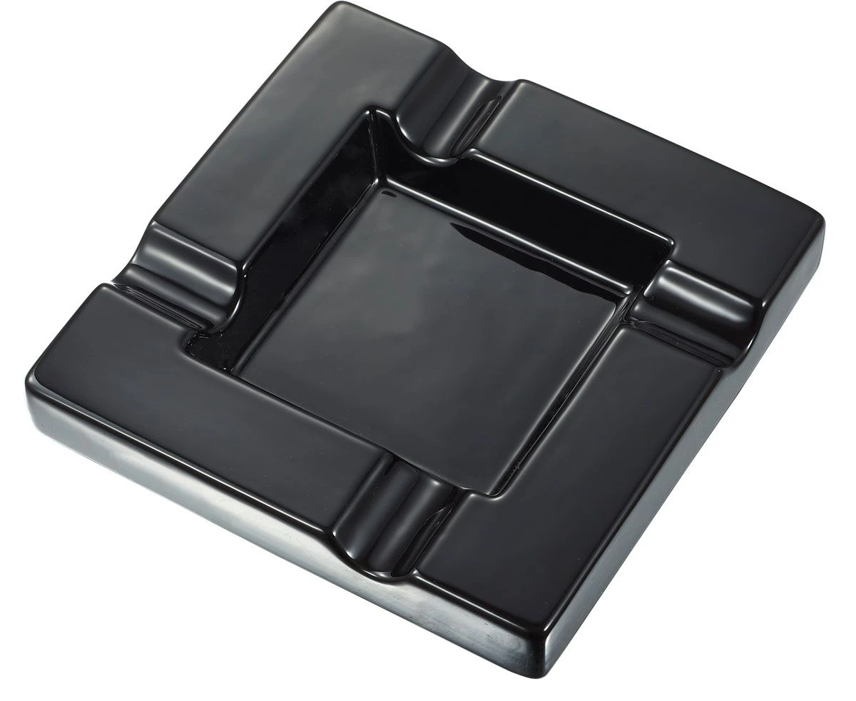 Visol Renner Black Ceramic Cigar Ashtray - Image 2