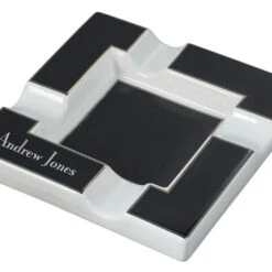 Visol Renner White & Black Ceramic Cigar Ashtray