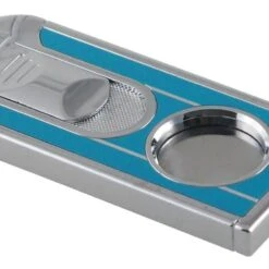 Visol Chrome With Green Lacquer Single Blade Cigar Cutter