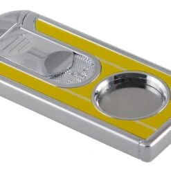Visol Chrome With Yellow Lacquer Single Blade Cigar Cutter